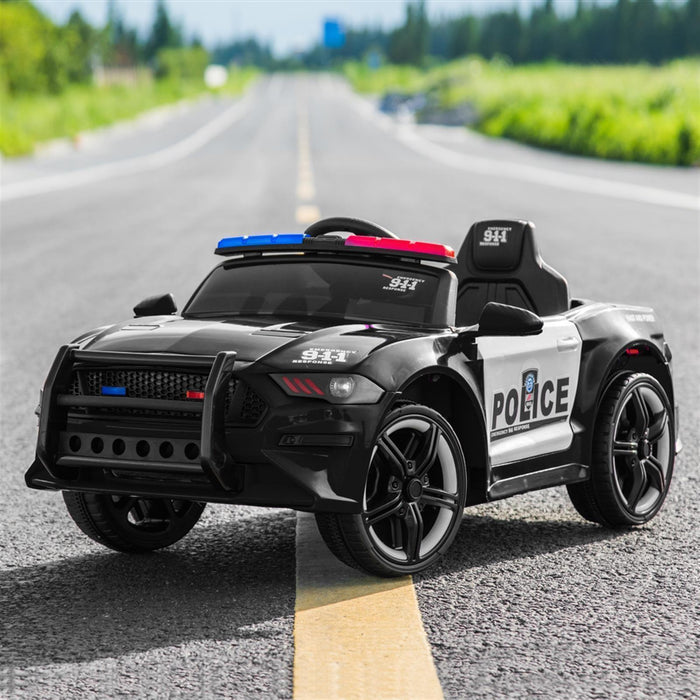 Electric Ride On Childs Police Car With LED Siren Lights