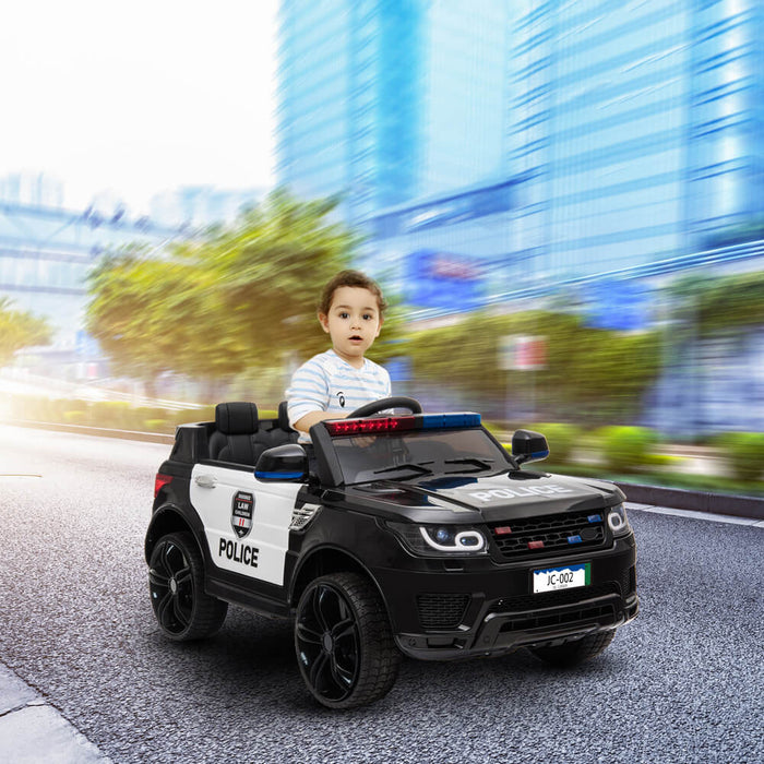 Electric Ride On Childs Police Car With LED Siren Lights