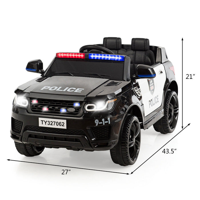 Electric Ride On Childs Police Car With LED Siren Lights