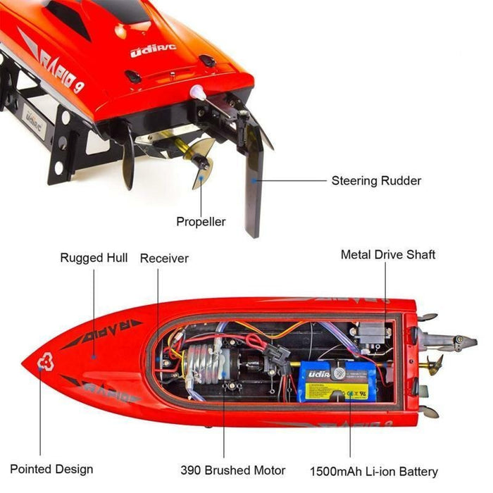 High-Speed Eletric Remote Control RC Racing Boat For Kids, Adults