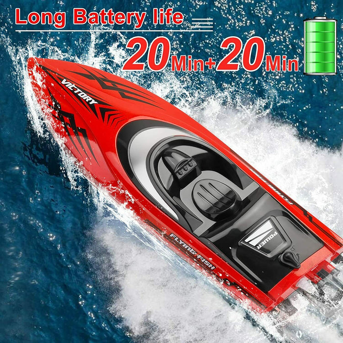 High-Speed Remote Control 20MPH+ RC Racing Boat for Kids Adults, Red