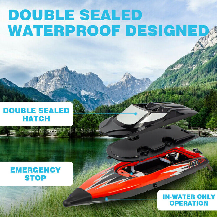 ThrillWave Remote-Control LED RC Racing Boat for Pool and Lakes