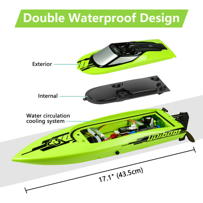 Brushless 25MPH High-Speed RC Racing Boat With LED Light