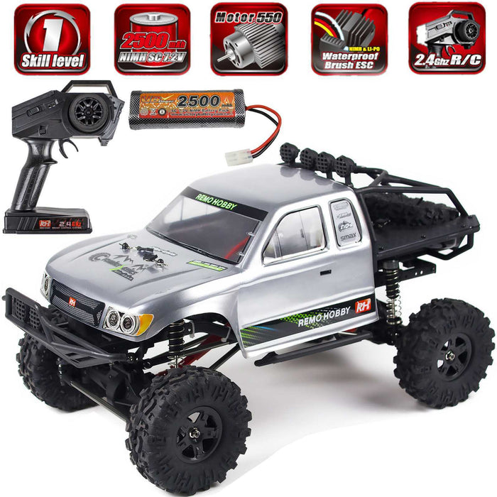 Large 1:10 Remote Control Off-Road Rock Crawler Monster Truck