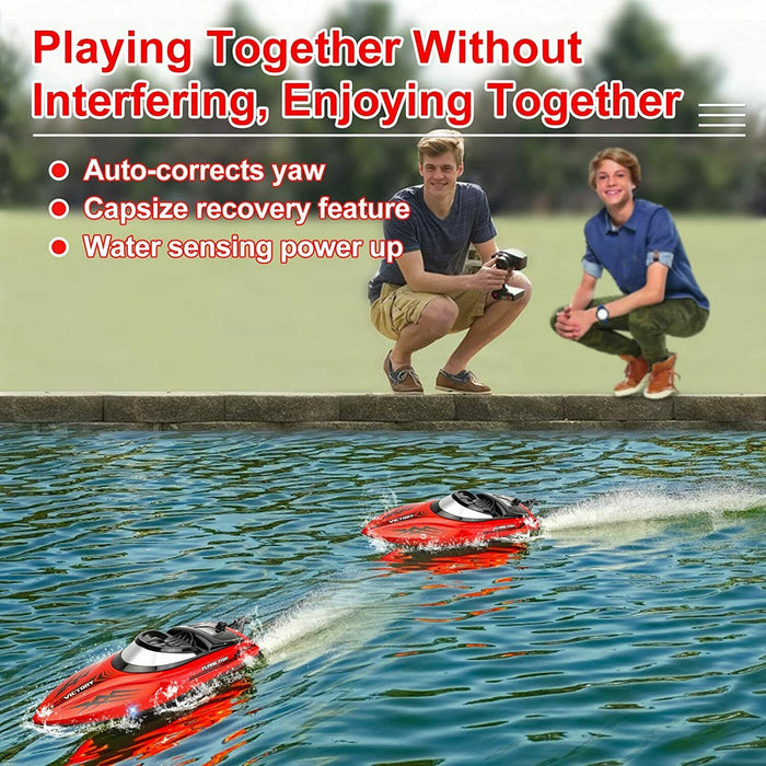 High-Speed Remote Control 20MPH+ RC Racing Boat for Kids Adults, Red