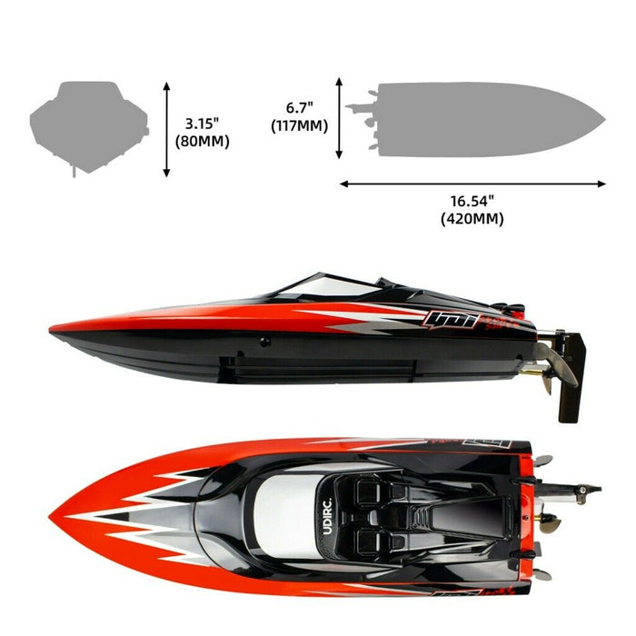 ThrillWave Remote-Control LED RC Racing Boat for Pool and Lakes